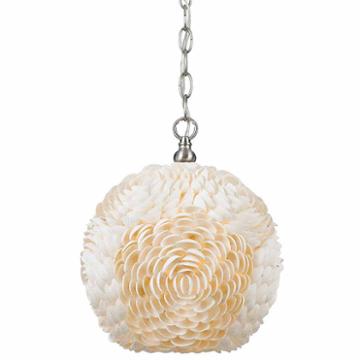 Wooten Heights 13.5 Inch Tall Sea Shell Pendant In Shell Finish