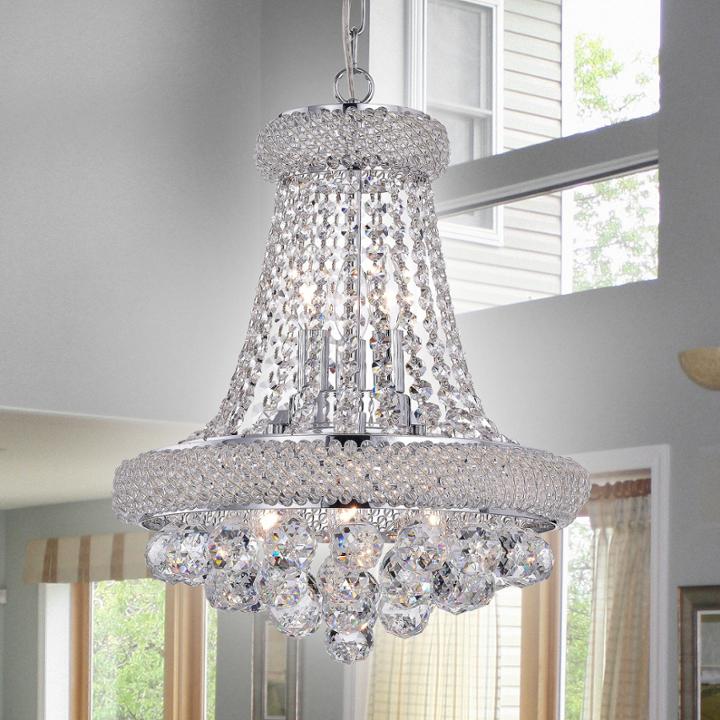 Isidra Chrome And Crystal 15-inch Chandelier