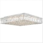 Cascade Collection 13 Light 5.5 Extra Large Chrome Finish And Clear Crystal Flush Mount Ceiling Light