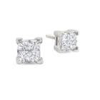 1 Ct. T.w. White Diamond 5.4mm Stud Earrings