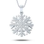 Womens Diamond Accent Genuine White Diamond Sterling Silver Pendant Necklace