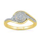Womens 1/4 Ct. T.w. Round White Diamond Gold Engagement Ring