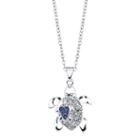 Crystal Sophistication Womens Multi Color Crystal Brass Pendant Necklace