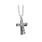 Mens Diamond Accent Stainless Steel Black Ion-plated Pendant