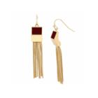Worthington Black Gold Tassel Earrings