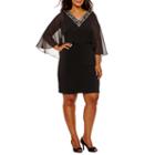 Melrose 3/4 Sleeve Embellished Sheath Dress-plus