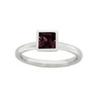 Personally Stackable Sterling Silver June Birthstone Crystal Ring