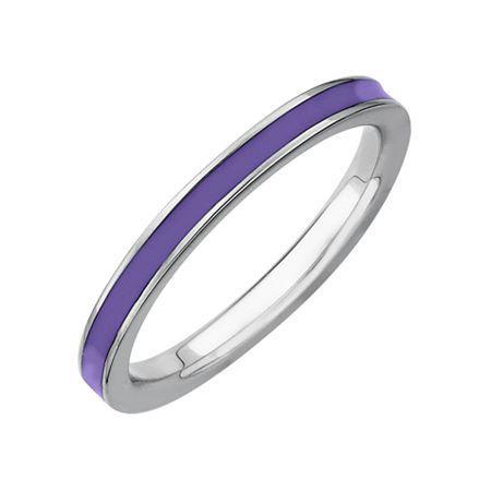 Sterling Silver Enamel Stackable Ring