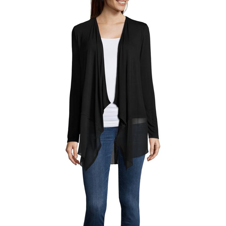 A.n.a Long-sleeve Knit Shirttail Cardigan