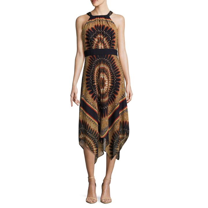 Studio 1 Sleeveless Asymmetric Hem Fit & Flare Dress-petites