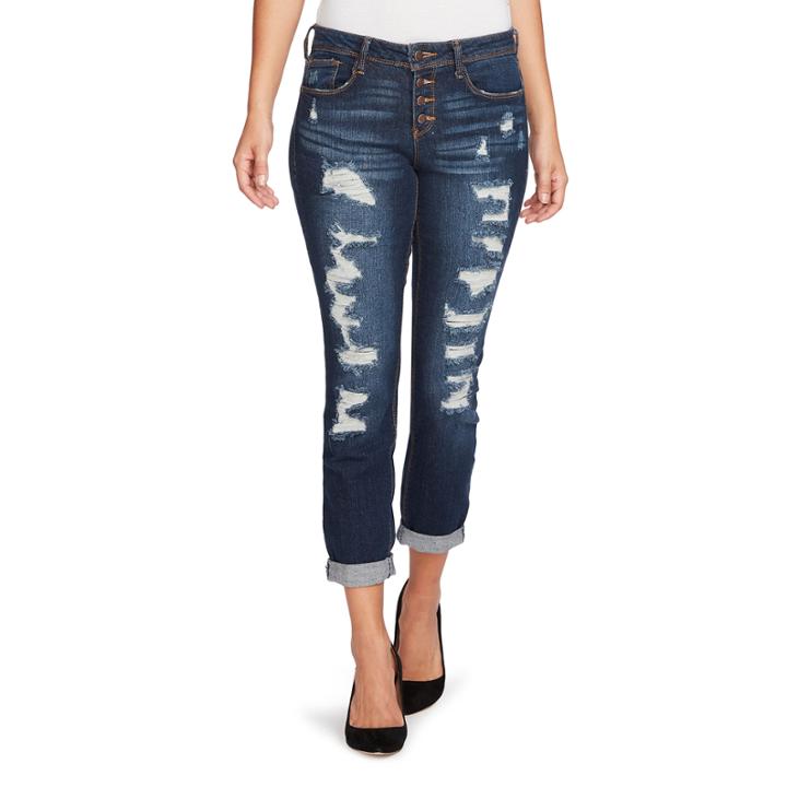 Black Daisy Relaxed Fit Jean-juniors