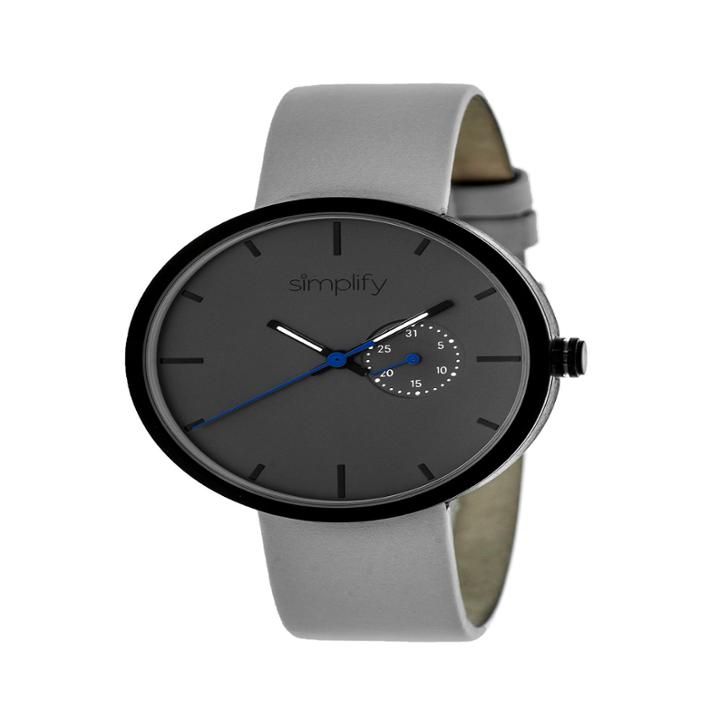 Simplify Unisex Gray Strap Watch-sim3903