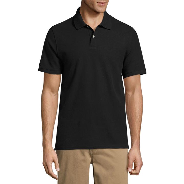 St. John's Bay Easy Care Short Sleeve Solid Pique Polo Shirt