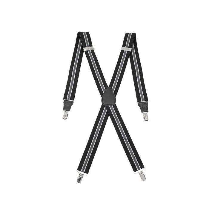 Status Striped Drop-clip Belt Suspenders