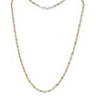 Made In Italy Sterling Silver Gold Over Silver 24 Inch Chain Necklace