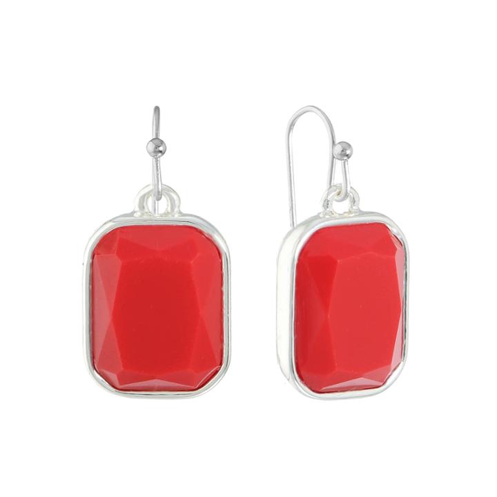 Liz Claiborne Red Drop Earrings