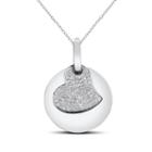Womens 1/3 Ct. T.w. White Diamond Heart Pendant Necklace