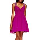 City Triangles Sleeveless Embellished-shoulder Short Party Dress- Juniors