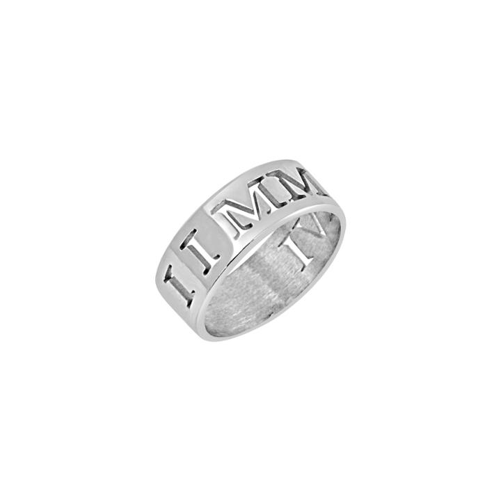 Personalized Roman Numeral Date Ring