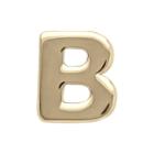 Teeny Tiny 10k Yellow Gold Initial B Single Stud Earring
