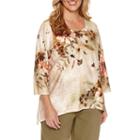 Alfred Dunner Crew Neck Blouse - Plus