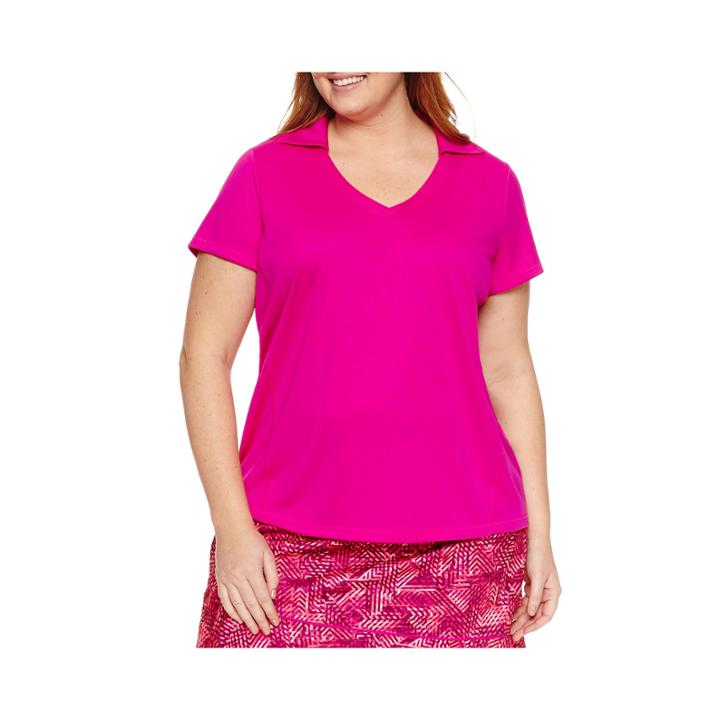 Made For Life Short Sleeve Knit Polo Shirt - Plus