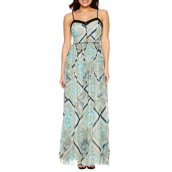 Bisou Bisou Sleeveless Paisley Maxi Dress