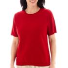 Alfred Dunner Short-sleeve Chevron Sweater