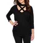 Bold Elements Long Sleeve Crew Neck Woven Blouse