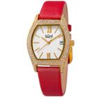 Burgi Unisex Red Strap Watch-b-166rd