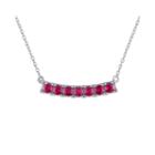 Lab-created Ruby Sterling Silver Necklace