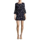 Speechless 3/4 Sleeve Floral Fit & Flare Dress-juniors