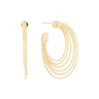 Liz Claiborne Gold-tone Textured Hoop Earrings