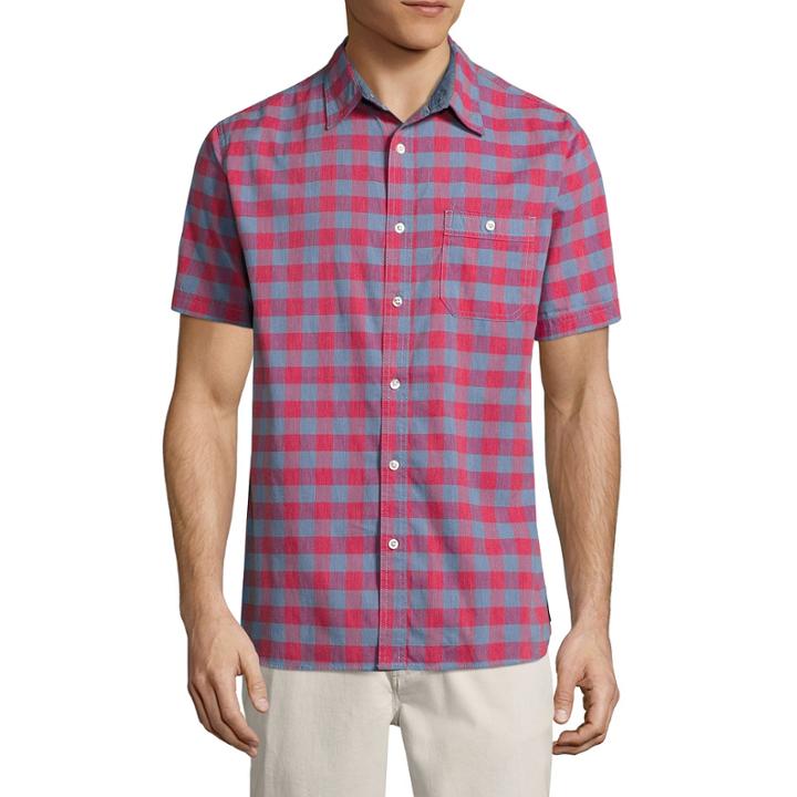 Lee Short Sleeve Checked Button-front Shirt