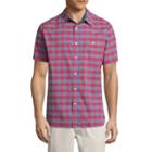Lee Short Sleeve Checked Button-front Shirt