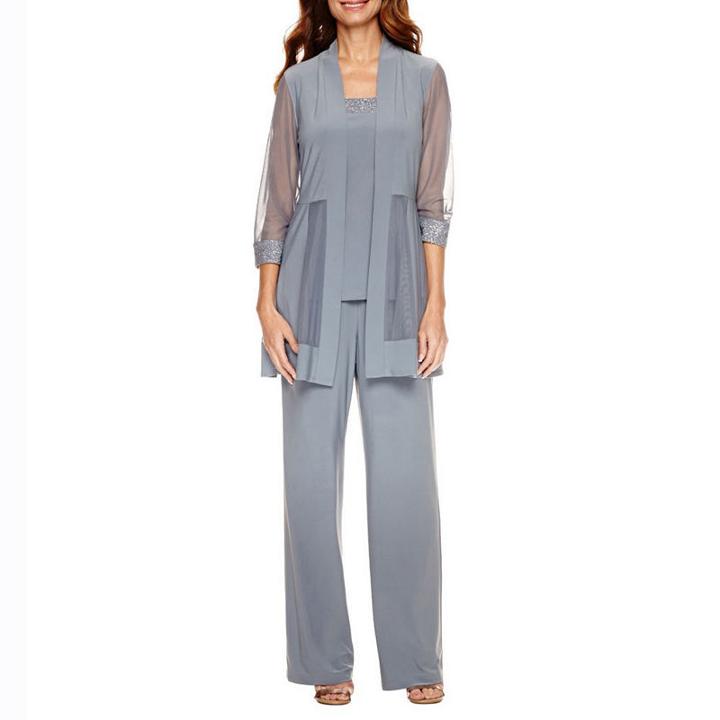 R & M Richards 3/4 Sleeve 3-pc Pant Set