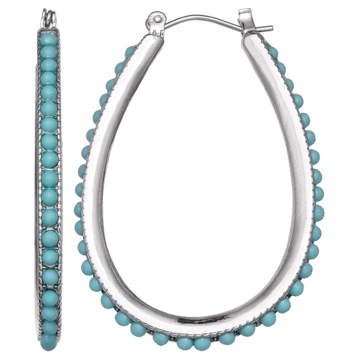 Mixit Clr 0717 Lt Blue Hoop Earrings