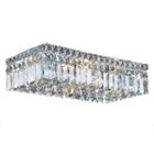 Cascade Collection 4 Light 5 Rectangle Chrome Finish And Clear Crystal Flush Mount Ceiling Light