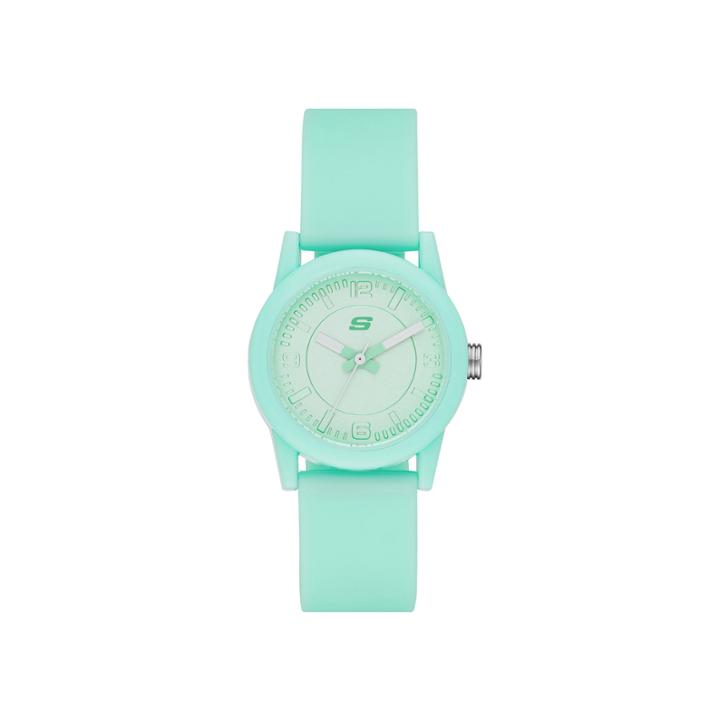 Skechers Womens Mint Dial Mint Silicone Strap Analog Watch
