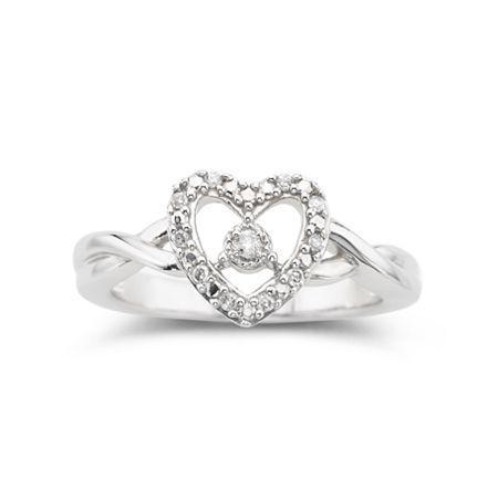 Diamond-accent Heart Ring