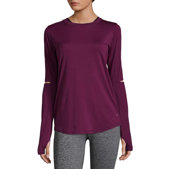 Xersion Long Sleeve Crew Neck T-shirt-womens