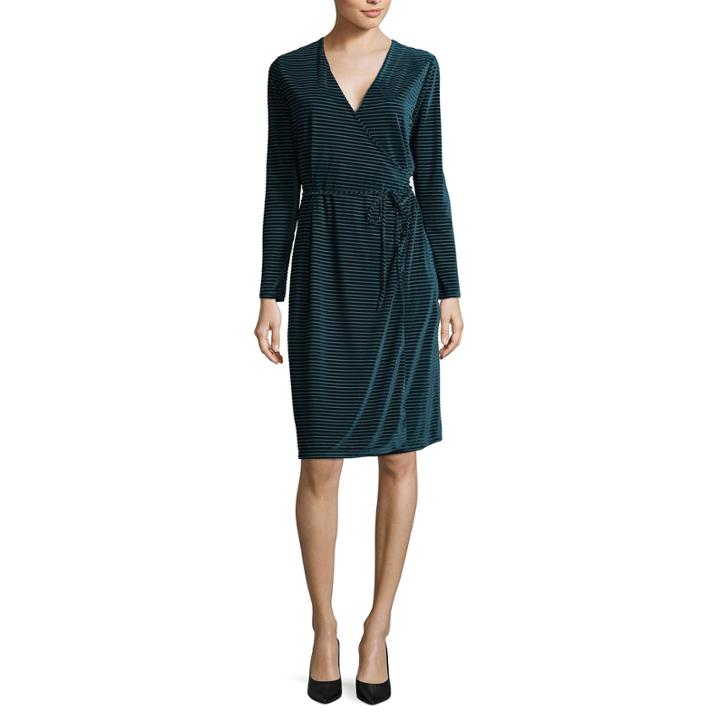 A.n.a Long Sleeve Wrap Dress