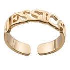 Personalized Womens 18k Gold Over Silver Cocktail Ring