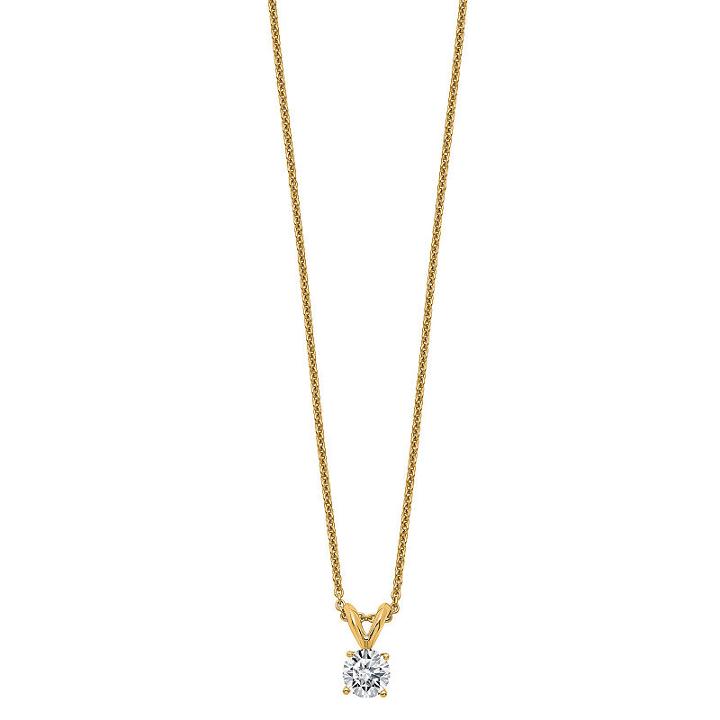 Womens 3/8 Ct. T.w. White Moissanite 14k Pendant Necklace Set