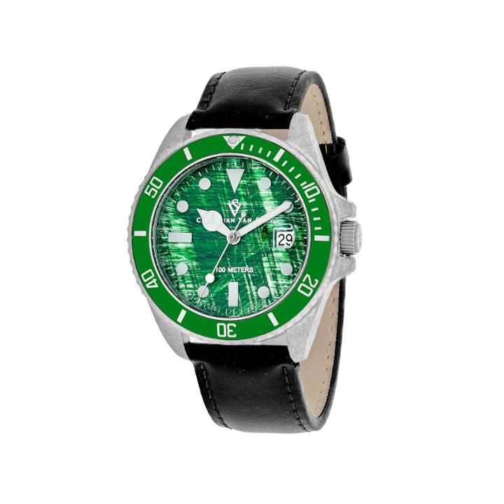 Christian Van Sant Mens Black Strap Watch-cv5102lb