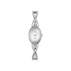 Citizen Eco-drive Silhouette Womens Crystal-accent Oval Stainless Steel Bangle Watch Ex1410-53a