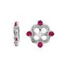 Diamond Accent & Lab-created Ruby Sterling Silver Earring Jackets
