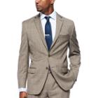 Collection By Michael Strahan Brown Tic Plaid Suit Jacket - Classic Fit