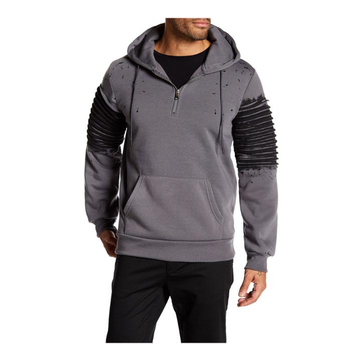 Tr Premium Mens Fashion Fleece Paint Splatter Hoodie