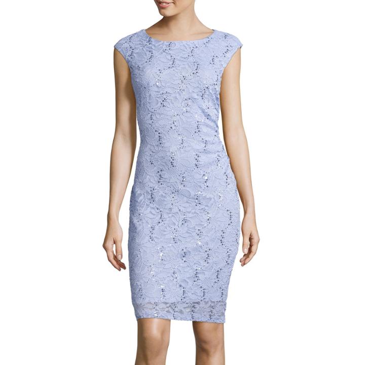 Ronni Nicole Cap-sleeve Lace Sheath Dress